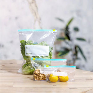 <span class=keywords><strong>AIUDO</strong></span> Hogar personalizado respetuoso con el medio ambiente resistente a prueba de fugas reutilizable alimentos congelados vegetales embalaje plástico Ziplock congelador bolsas deslizantes - Product Image 5