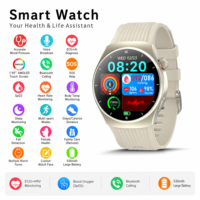 Montre connectée avec moniteur de pression artérielle, pompe à air 530 mAh, analyse de la santé cardiaque ECG, capteur de SpO2 au doigt, capteur de qualité médicale