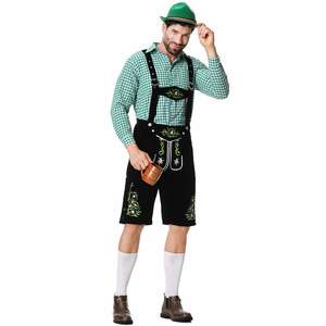 Trajes de Oktoberfest <span class=keywords><strong>para</strong></span> hombre, estilo bordado de <span class=keywords><strong>dos</strong></span> colores, festival de la cerveza bávara alemana, Cosplay, pantalones de Halloween <span class=keywords><strong>para</strong></span> hombre - Product Image 2
