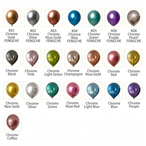 Vente en gros de ballons en latex de haute qualité pour fêtes de Noël et d'Halloween, ballons à col long rouge, noir, or, métalliques, chromés, ballons à l'hélium - Product Image 3