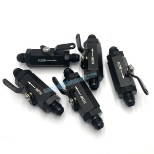 Contrôle du réservoir de carburant en ligne en aluminium Contrôle du débit <span class=keywords><strong>anti</strong></span>-<span class=keywords><strong>retour</strong></span> à sens unique avec vanne d'arrêt à levier de câble - Product Image 6