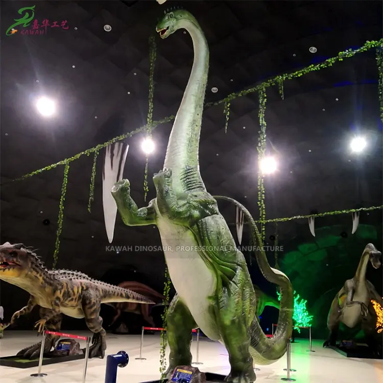 Dinosauro animatronico artificiale Diplodocus del collo lungo dei prodotti del parco a tema di divertimento dell'interno