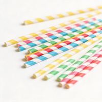 Pailles en papier kraft brun naturel jetables écologiques multi-usages pour boissons chaudes