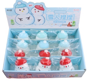 Juguetes Sensoriales de Navidad, Muñeco de Nieve Kawaii, Squishy de PVC para Apretar y Aliviar el Estrés, para Niños y Niñas - Product Image 1