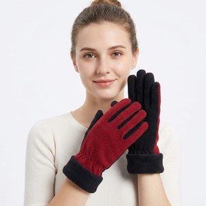 <span class=keywords><strong>Gants</strong></span> <span class=keywords><strong>en</strong></span> <span class=keywords><strong>polaire</strong></span> pour femme à couche unique et couleur contrastante, bicolores, personnalisables pour homme avec logo brodé - Product Image 5