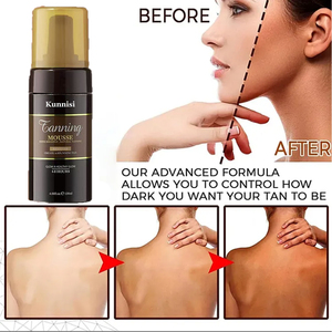 Mousse autobronzante biologique OEM autobronzante naturelle pour hommes et femmes Fonction d'éclaircissement du corps Spray de bronzage de marque privée - Product Image 5