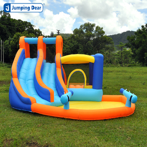 Popular tobogán de agua doble Casa de rebote inflable fábrica personalizable pedido a granel para saltar Castillo gorila - Product Image 3