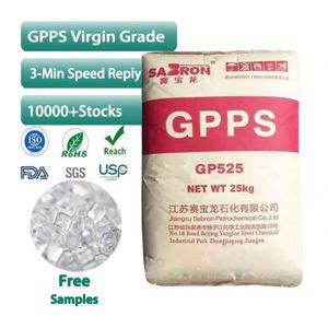 Résine de moulage par injection transparente Sabron GPPS GP525 de qualité vierge, sac de 25 kg pour applications générales - Product Image 1