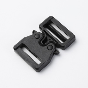 Hebilla de plástico de 25 mm con cierre a presión, negra, ajustable, para accesorios de bolsos y equipaje - Product Image 2