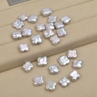 Perles en vrac de Zhuji, naturelles, blanches, d'eau douce, en forme de trèfle à quatre feuilles, pour la fabrication de bijoux DIY