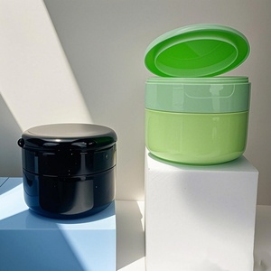 Muestra Gratis, Envase Redondo de Plástico Rosa y Verde de 30g/50g/2oz para Crema Facial, Contenedor de PP para Crema de Ojos y Loción - Product Image 2