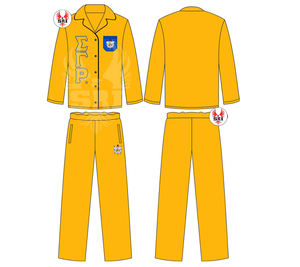 Pijama de algodón Sigma Gamma Rho personalizado, manga larga con ribete de encaje, pijama de bambú, conjuntos de ropa de descanso para mujer - Product Image 4