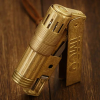 Briquet à kérosène IMCO Classic Retro, en cuivre original moleté, cadeau artisanal pour homme, rechargeable