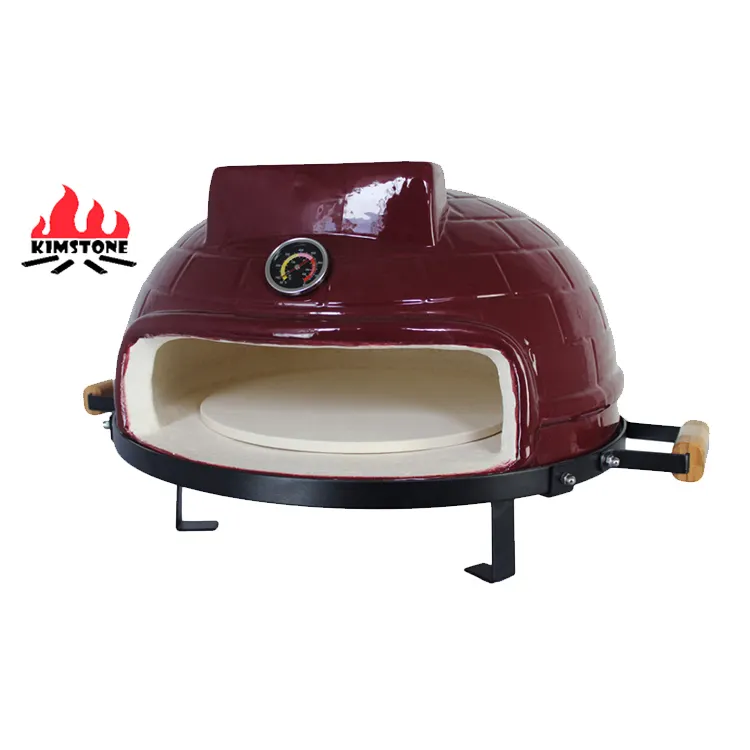 KIMSTONE kamado pizza forno a legna 21 pollici cerise ceramica carbone bbq fumatori accessori per griglia