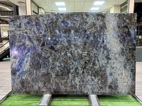 Dalles de granit bleu Labradorite de Madagascar, granit bleu Lemurien pour plan de travail de cuisine, comptoir de bar