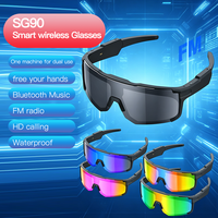 Lunettes intelligentes AI avec lecteur de musique, commande tactile, charge Type-C, batterie 200 mAh, cadre ABS, IPX4