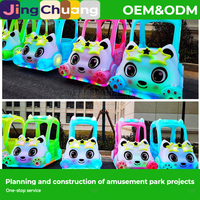 Coche de parachoques eléctrico con pedales, nuevo, para niños, coche cuadrado, para mercado nocturno, puesto de aparcamiento, coche de diversión, coche luminoso para padres e hijos