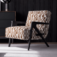 Sillón de Salón Moderno de Teca Dorada de Alta Calidad para Sala de Estar, Dormitorio, Comedor, Hotel, Ecológico, Individual