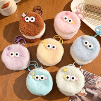 Porte-clés en peluche poupée aux grands yeux, mignon, amusant et original, en coton PP et coton, anti-stress, petit pendentif, accessoires à suspendre, vente en gros