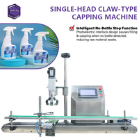 Capsuleuse semi-électrique de haute précision pour bouteilles en plastique, avec cadre en acier inoxydable 304, tête simple à griffes, pour pulvérisateurs à gâchette et lotions