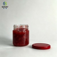 Stoples Kaca Bening Mulut Lebar 200ml untuk Pengawetan Buah, Selai Kacang, dan Sayuran Asinan