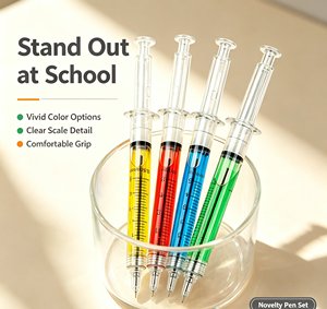 Stylo bille design tube de simulation en forme de <span class=keywords><strong>seringue</strong></span>, recharge 0,7 mm, cadeau d'appréciation pour infirmières et personnel médical, pour le bureau, l'écriture, la salle de classe et les fêtes - Product Image 3