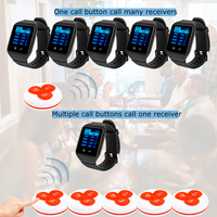 CATEL CTW09 Montre-Récepteur de Poignet Fonctionnelle Système d'Appel Sans Fil pour Serveur et Restaurant, Pager pour Hôtel