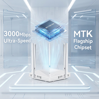 Yüksek Performanslı AX3000 WiFi 6 Oyun Router'ı 4 Harici Antenli MU-MIMO Beamforming OpenWrt Uyumlu Ev Kablosuz Gigabit