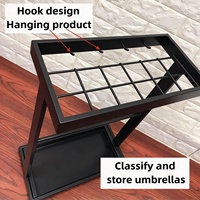 Support de rangement métallique moderne et personnalisé pour parapluies d'entrée de maison, présentoir d'accessoires pour parapluies pliants d'extérieur et de patio