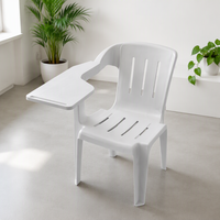 Chaise d'entraînement ergonomique avec tablette d'écriture, siège d'école empilable pour salle de classe, chaise d'étudiant avec bureau, mobilier éducatif