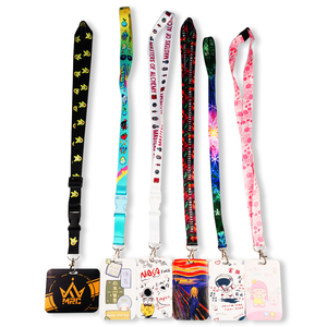 Custom Design Neck Lanyard Promotional Printed Nylon Polyester Lanyard Id Card Holder with Lanyard