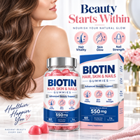 Gummies Beauté Nutritionnelles à Haute Concentration de Biotine, Peptides de Collagène, Silice de Bambou, Vitamines C, E, Zinc – Approvisionnement Personnalisé