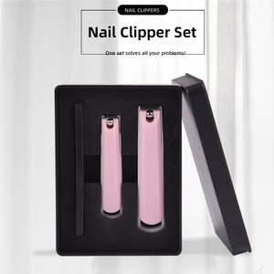 <b>Pink</b> Stainless Steel Nail Clipper Set Wide Jaw Curved Blade Manicure <b>Tool</b> for Finger and Toe - Product Image 2