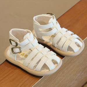 Zomer Nieuwe Kinder Zachte Zomer Nieuwe Kinder Zachte Onderkant Cool Lederen Sandalen Ademend Kinderen Leren Romeinse Sandalen - Product Image 2