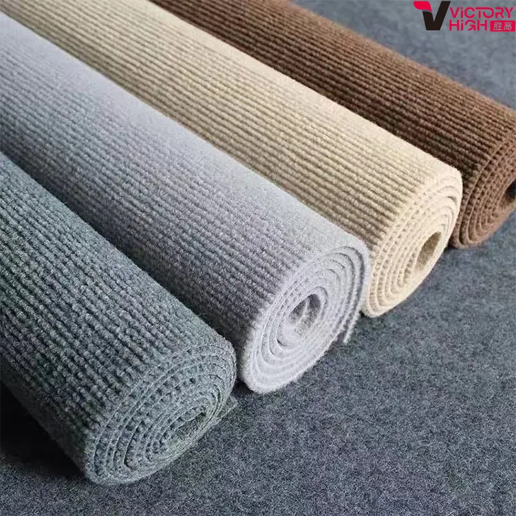 Karpet pameran bergaris bergaris serusuk jarum berlubang