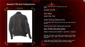 Suéter de Seguridad Gris Anticorte, Corte Regular, Ropa de Trabajo con Protección para Cuello y Manos - Product Image 4