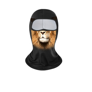 Animal Series Full Face Cover Hat Digital Print Lion Design Quick Drying Cycling Mask Unisex Outdoor Sun Protection - Product Image 1