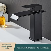Robinet de lavabo thermostatique moderne et contemporain en laiton, monotrou, eau froide, pour salle de bain domestique