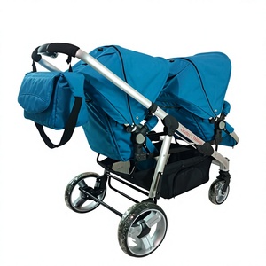 Nuevo Cochecito Doble VICO de Alta Gama, Popular, con Estructura de Aluminio, Tela Plegable, Ruedas Grandes con Freno, Dos Asientos, Sistema de Seguridad de 5 Puntos - Product Image 6