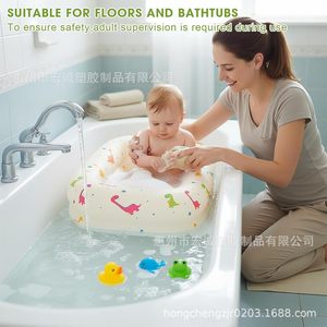 Hongcheng Inflatable Baby Bathtub Travel Size PVC Dinosaur Print For Newborn To Toddlers - Product Image 4