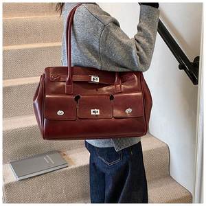 Bolso de mano de gran capacidad de estilo fresco de otoño e invierno, tendencia de moda, bolso grande de hombro para niñas y mujeres - Product Image 1