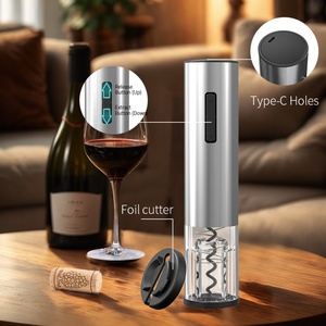 Sacacorchos Eléctrico de Acero Inoxidable, Abridor de Botellas de Vino Automático Recargable, Ideal para Regalo - Product Image 4