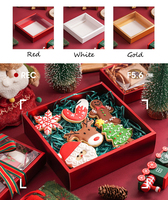 Boîtes à desserts jetables personnalisées Boîtes cadeaux écologiques à tiroir en papier blanc avec fenêtre pour macarons