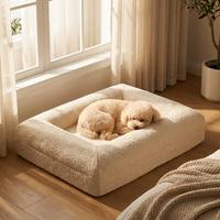 Canapé-lit pour animaux de compagnie en tissu rectangulaire universel quatre saisons, antidérapant, résistant à l'usure, facile à nettoyer, respirant, pour chat et chien