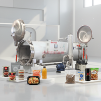 Autoclave à vapeur automatique industrielle pour sachets de soupe en aluminium avec tunnel de vapeur pour la pasteurisation des jus et la stérilisation des boissons