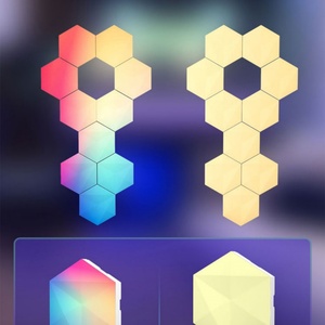 Luz LED RGB Hexagonal DIY para Decoración de Paredes de Dormitorios y Salas de Juegos de Computadora - Product Image 6