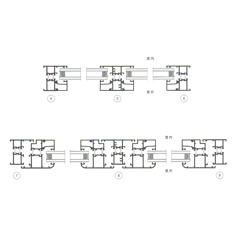 Custom Colors 55gr Heat Insulation Casement Windows Aluminum Frame Casement Window