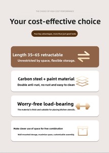 Étagère de rangement de cuisine extensible, meuble de rangement superposé, organisateur de comptoir pour assaisonnements, multifonctionnel, moderne - Product Image 5