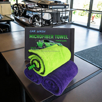 Auto Care 1200 1400 Gsm Twisted Loop Detailing Towels Lavage de voiture Serviettes de séchage en microfibre sans bord