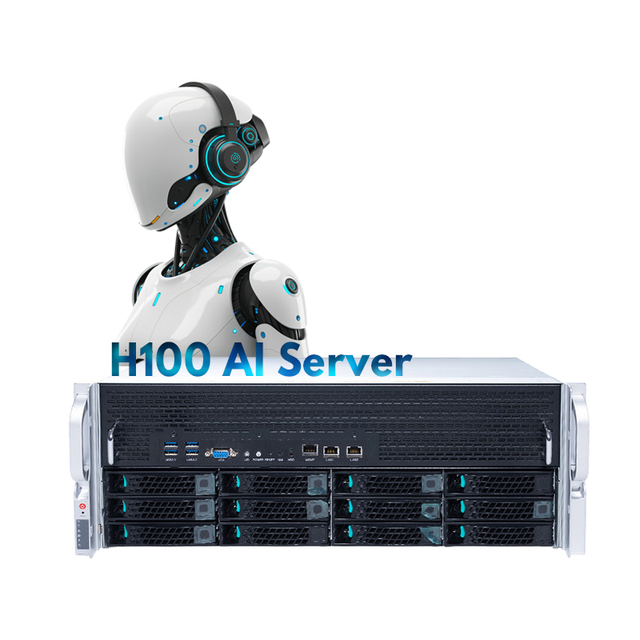 Deep Learning H-100 A-100 4U Rack-Mounted Edge Computing AI GPU Server